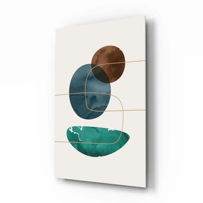 Dance of Earth Colors Glass Wall Art - LUXARTDECO