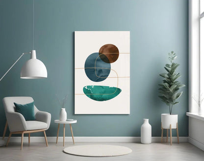 Dance of Earth Colors Glass Wall Art - LUXARTDECO