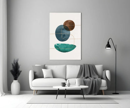 Dance of Earth Colors Glass Wall Art - LUXARTDECO
