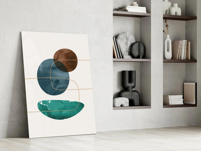 Dance of Earth Colors Glass Wall Art - LUXARTDECO