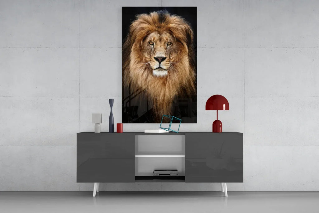 Lion Glass Wall Art - LUXARTDECO