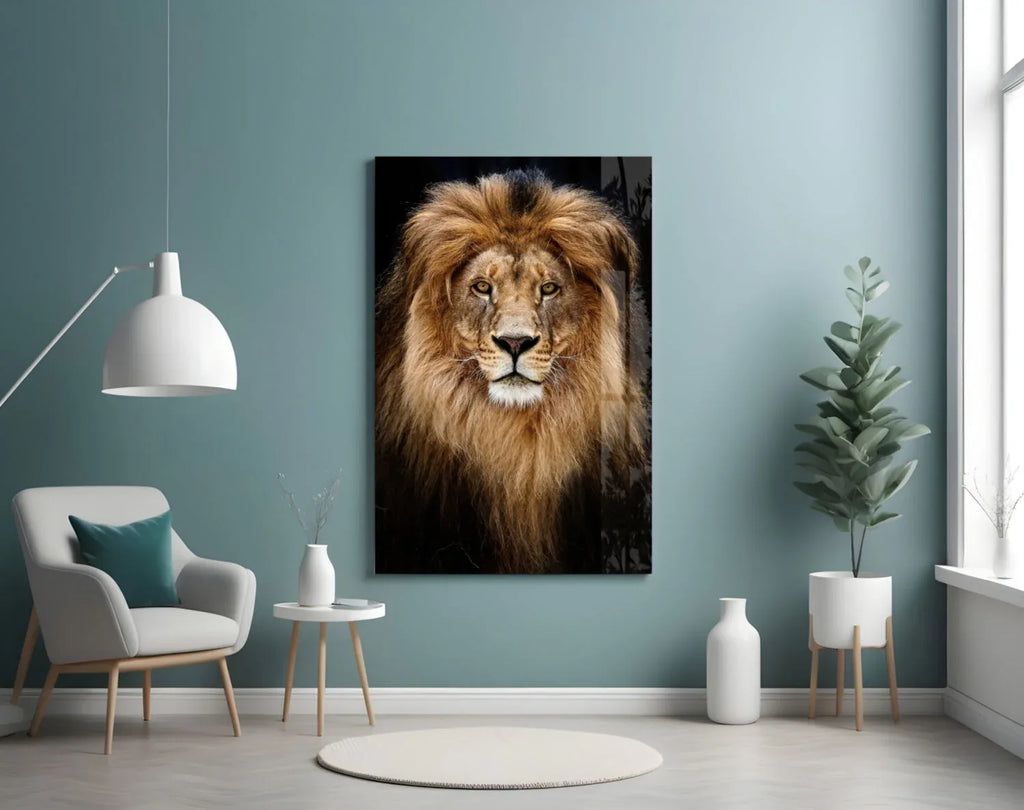 Lion Glass Wall Art - LUXARTDECO