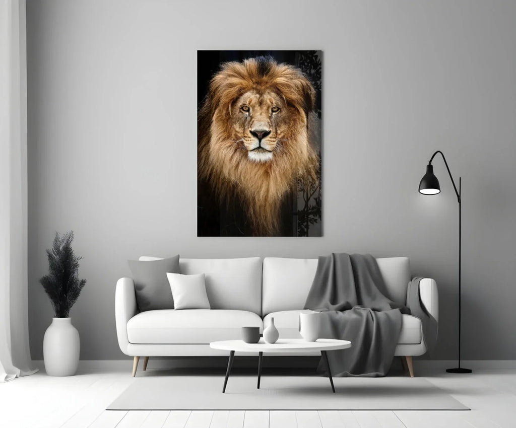 Lion Glass Wall Art - LUXARTDECO