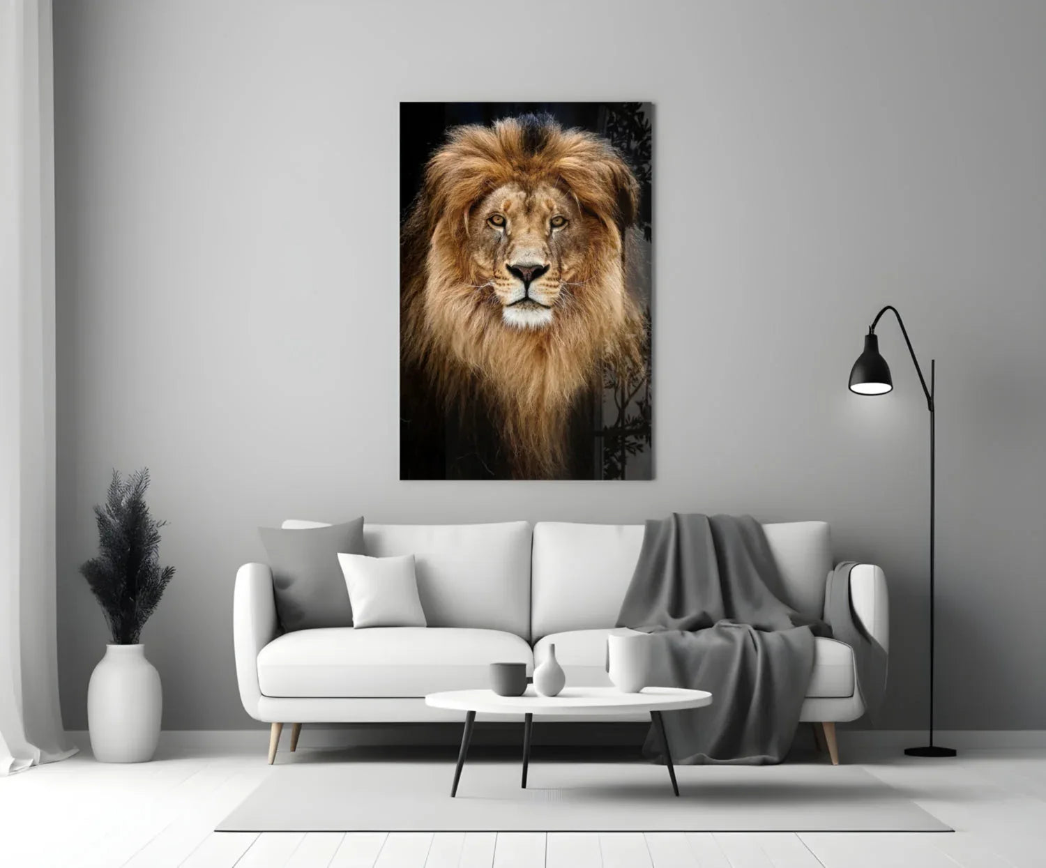 Lion Glass Wall Art - LUXARTDECO