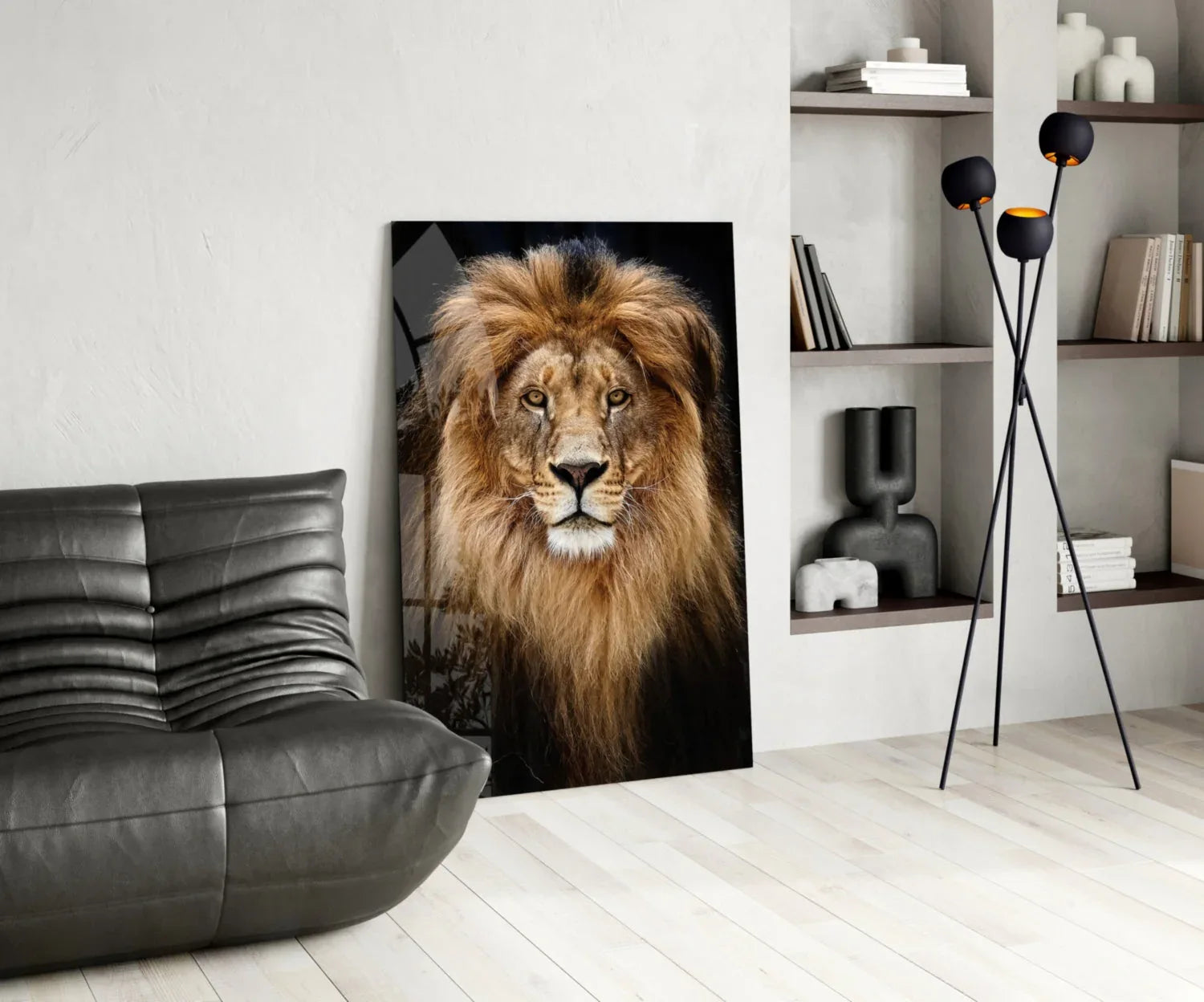 Lion Glass Wall Art - LUXARTDECO