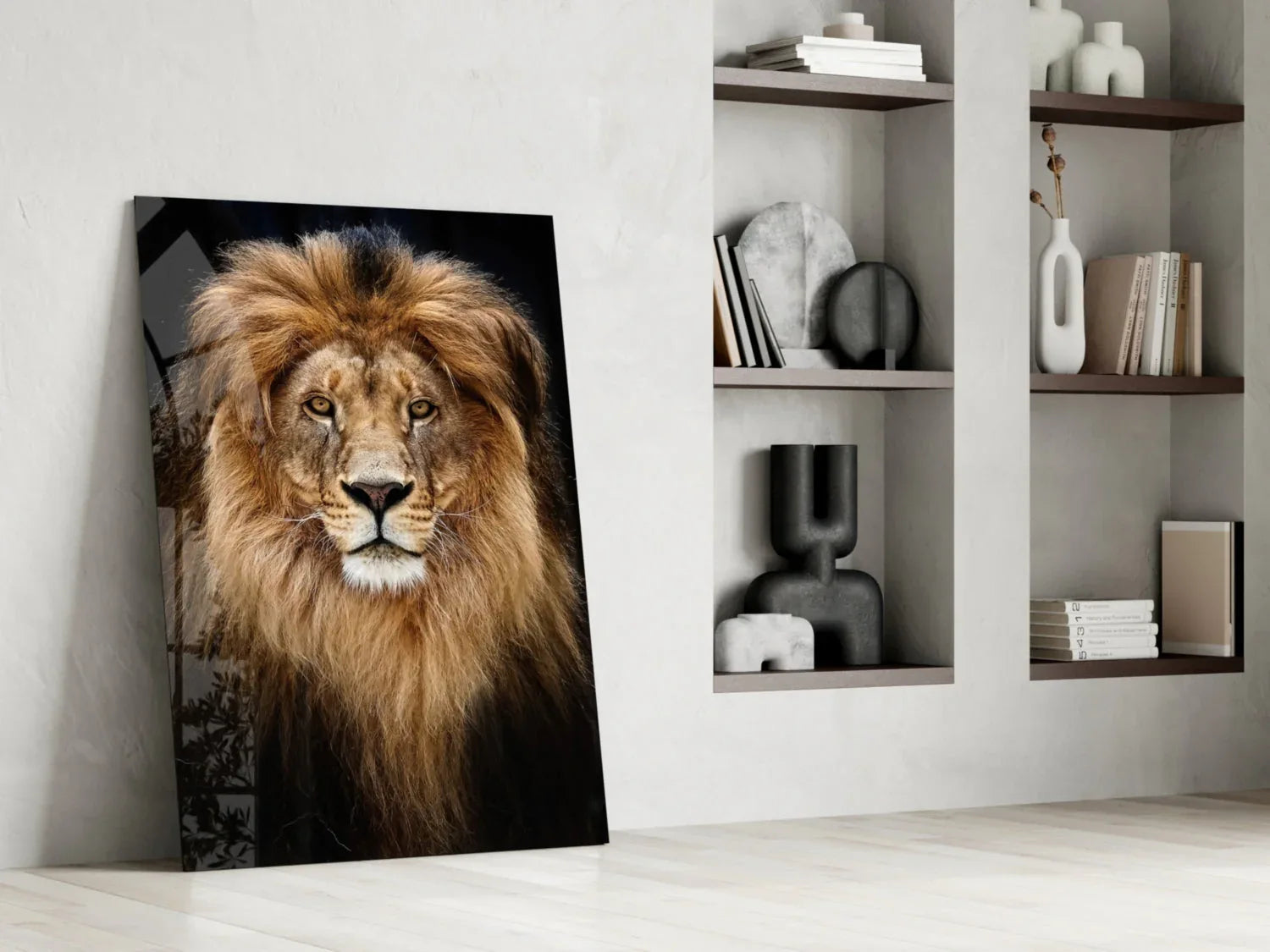 Lion Glass Wall Art - LUXARTDECO