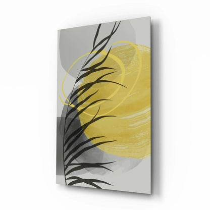Autumn Yellow Glass Wall Art - LUXARTDECO