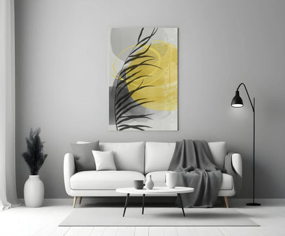 Autumn Yellow Glass Wall Art - LUXARTDECO