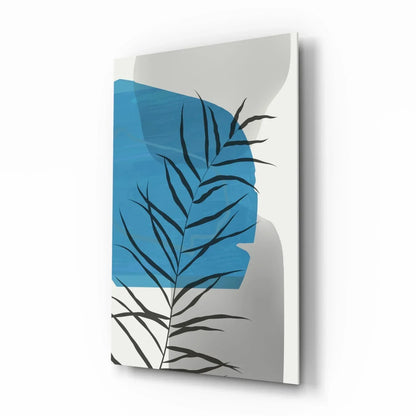 Autumn Blue Glass Wall Art - LUXARTDECO
