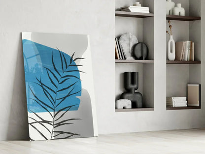 Autumn Blue Glass Wall Art - LUXARTDECO