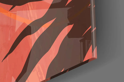 Autumn Red Glass Wall Art - LUXARTDECO