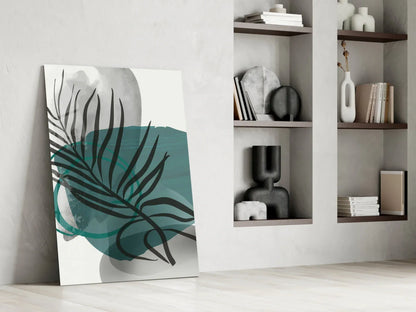 Autumn Green Glass Wall Art - LUXARTDECO