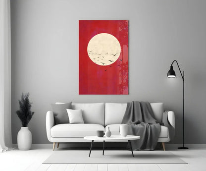 Fly from the Moon Glass Wall Art - LUXARTDECO