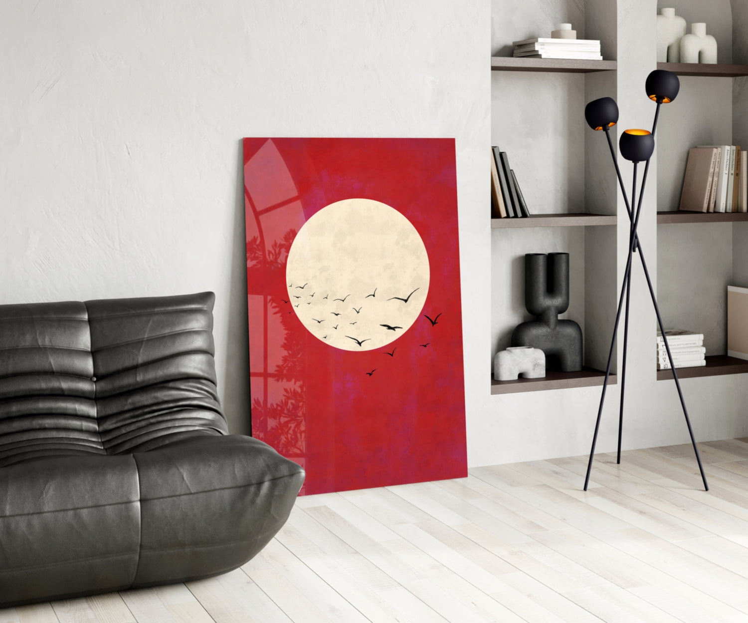 Fly from the Moon Glass Wall Art