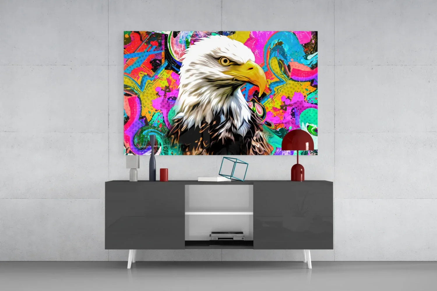 Eagle Eye Glass Wall Art - LUXARTDECO
