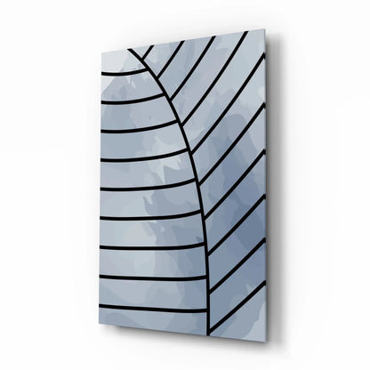 Lines of Leaf Glass Wall Art - LUXARTDECO