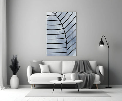 Lines of Leaf Glass Wall Art - LUXARTDECO