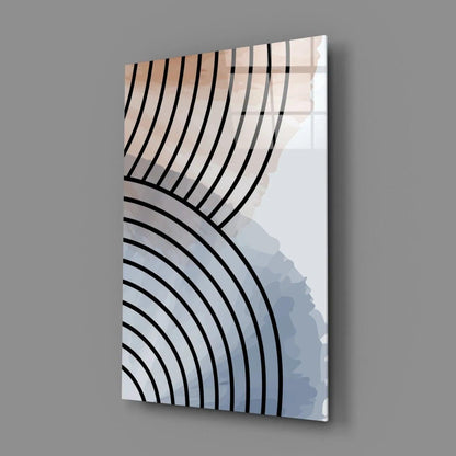 Lines of Waves Glass Wall Art - LUXARTDECO