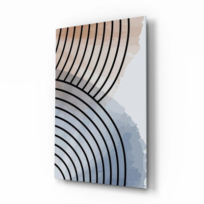 Lines of Waves Glass Wall Art - LUXARTDECO