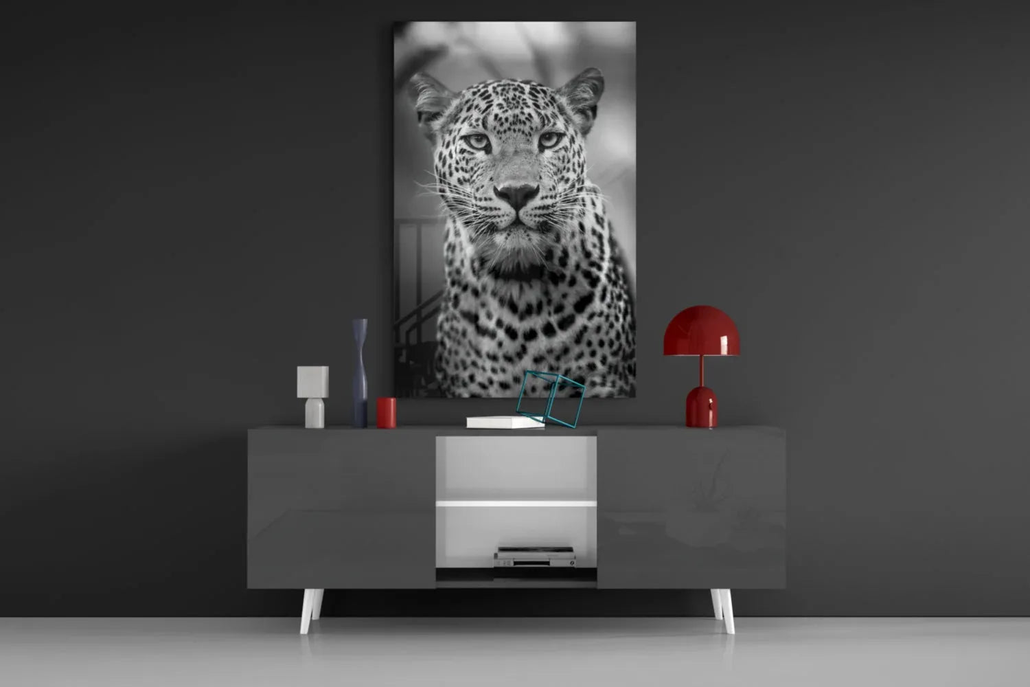 Leopard Glass Wall Art - LUXARTDECO