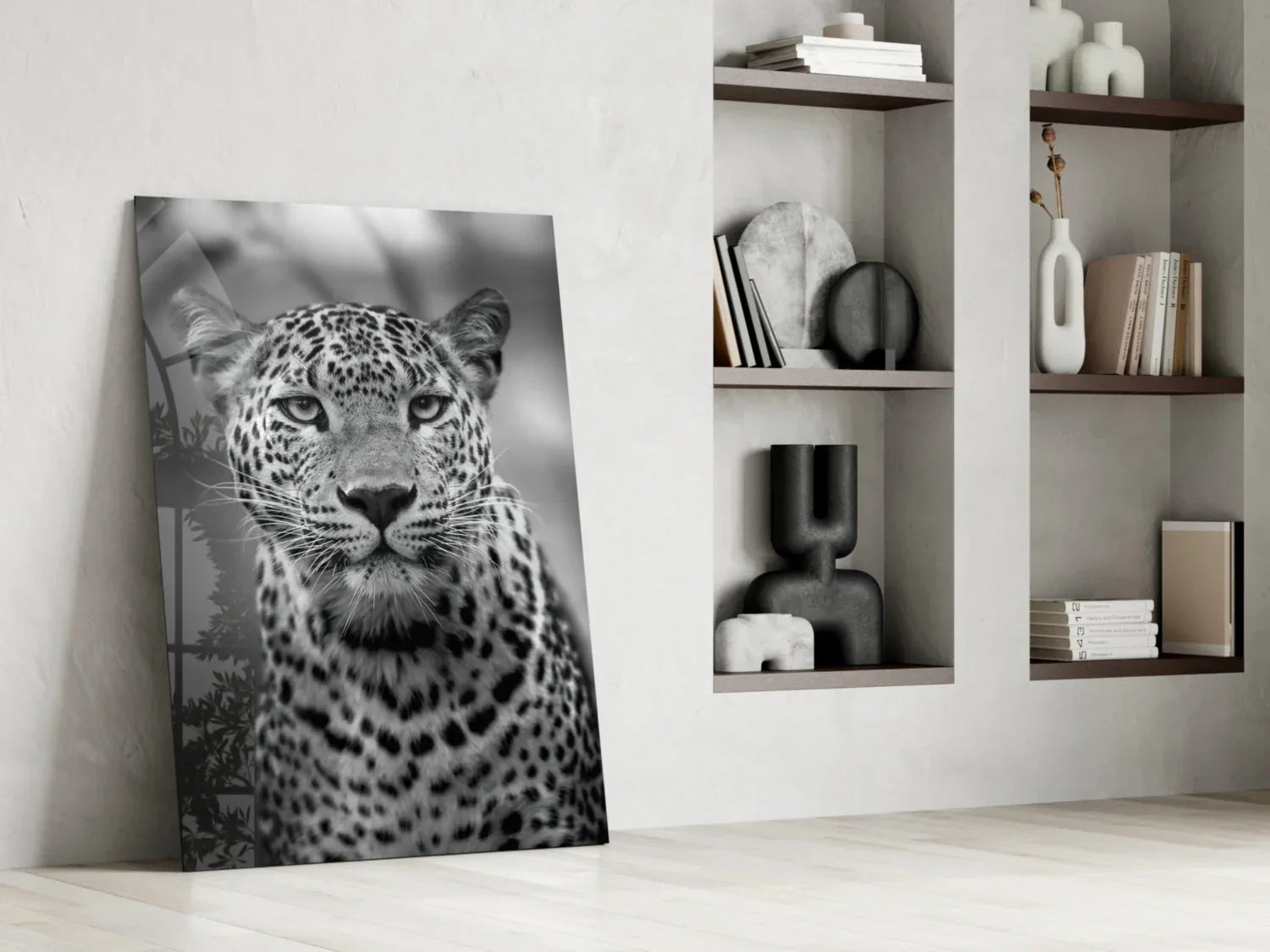 Leopard Glass Wall Art - LUXARTDECO