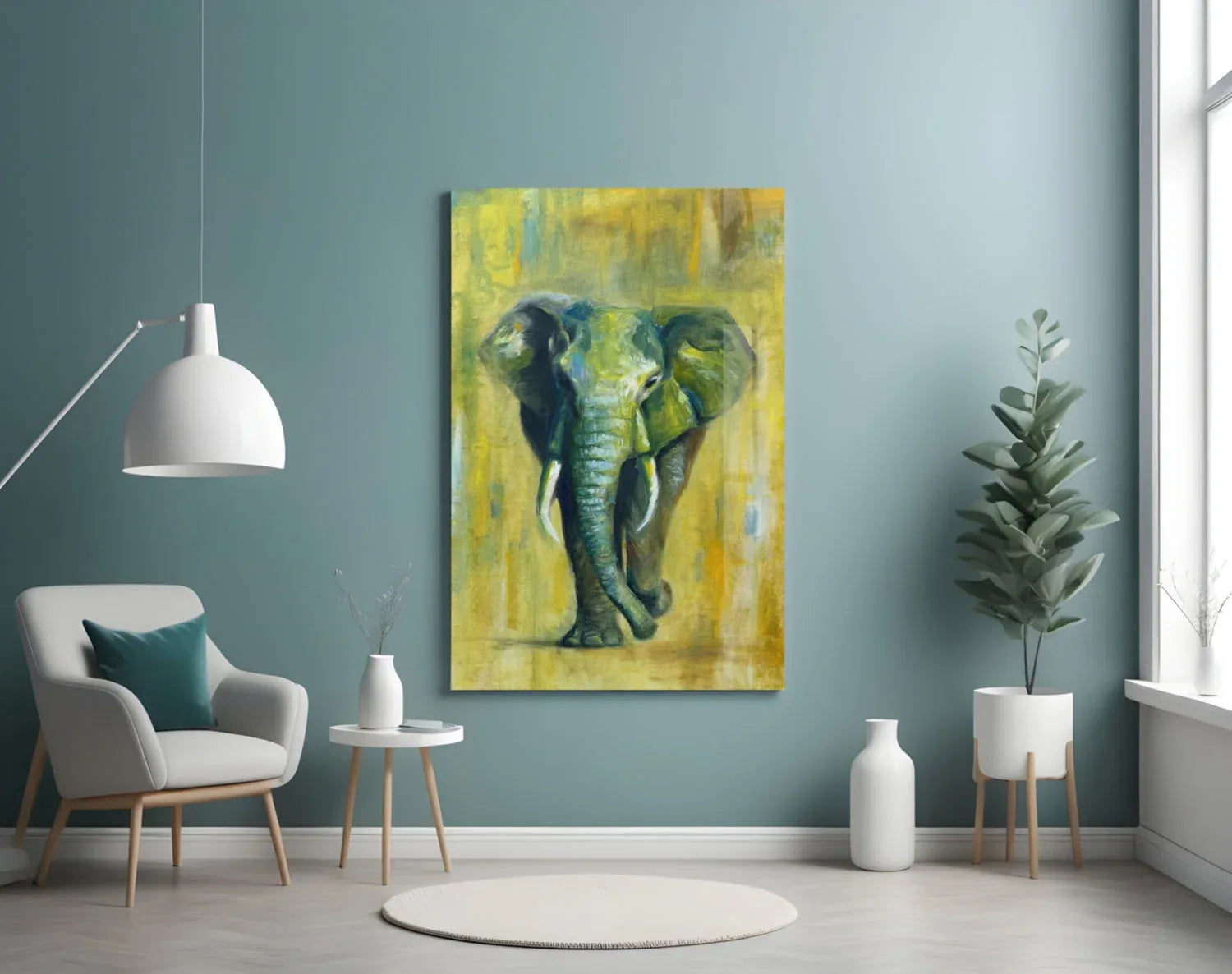 Elephant Glass Wall Art - LUXARTDECO