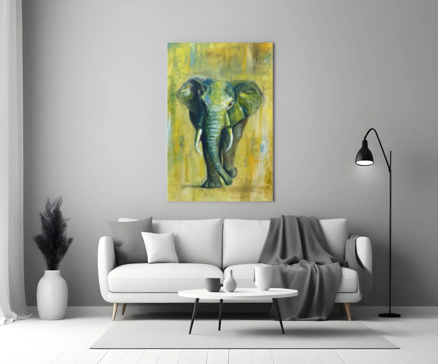 Elephant Glass Wall Art - LUXARTDECO
