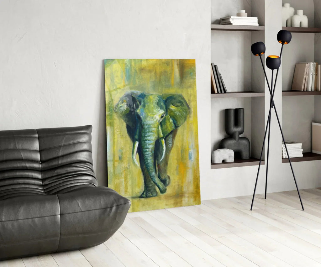 Elephant Glass Wall Art - LUXARTDECO