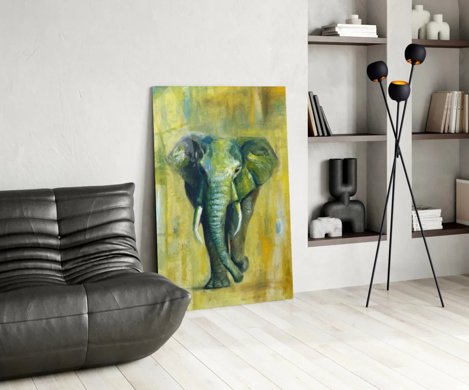 Elephant Glass Wall Art - LUXARTDECO
