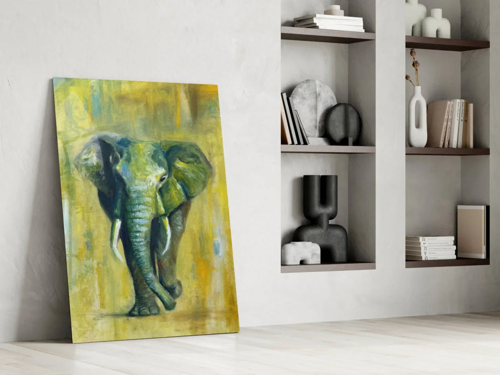 Elephant Glass Wall Art - LUXARTDECO