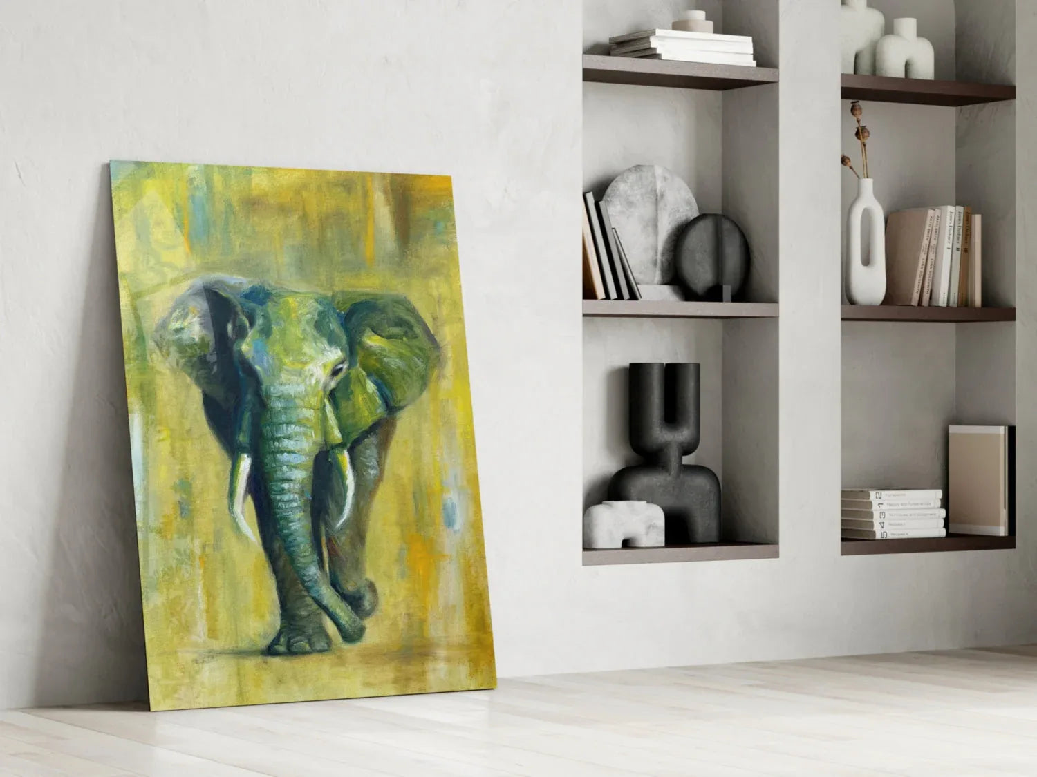 Elephant Glass Wall Art - LUXARTDECO