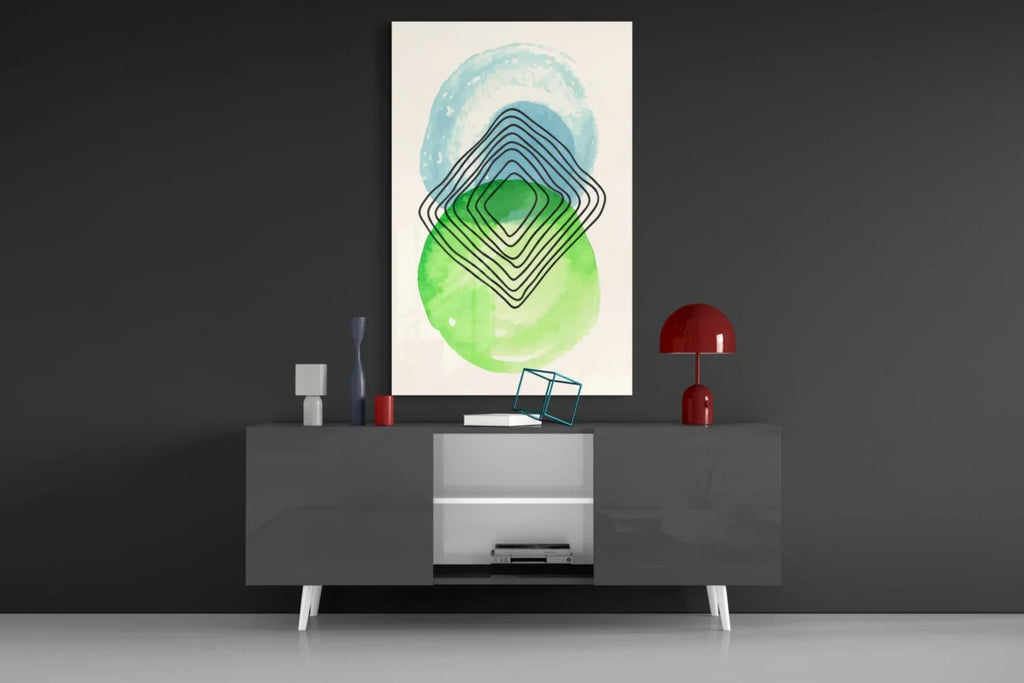 Abstract Circles Glass Wall Art - LUXARTDECO