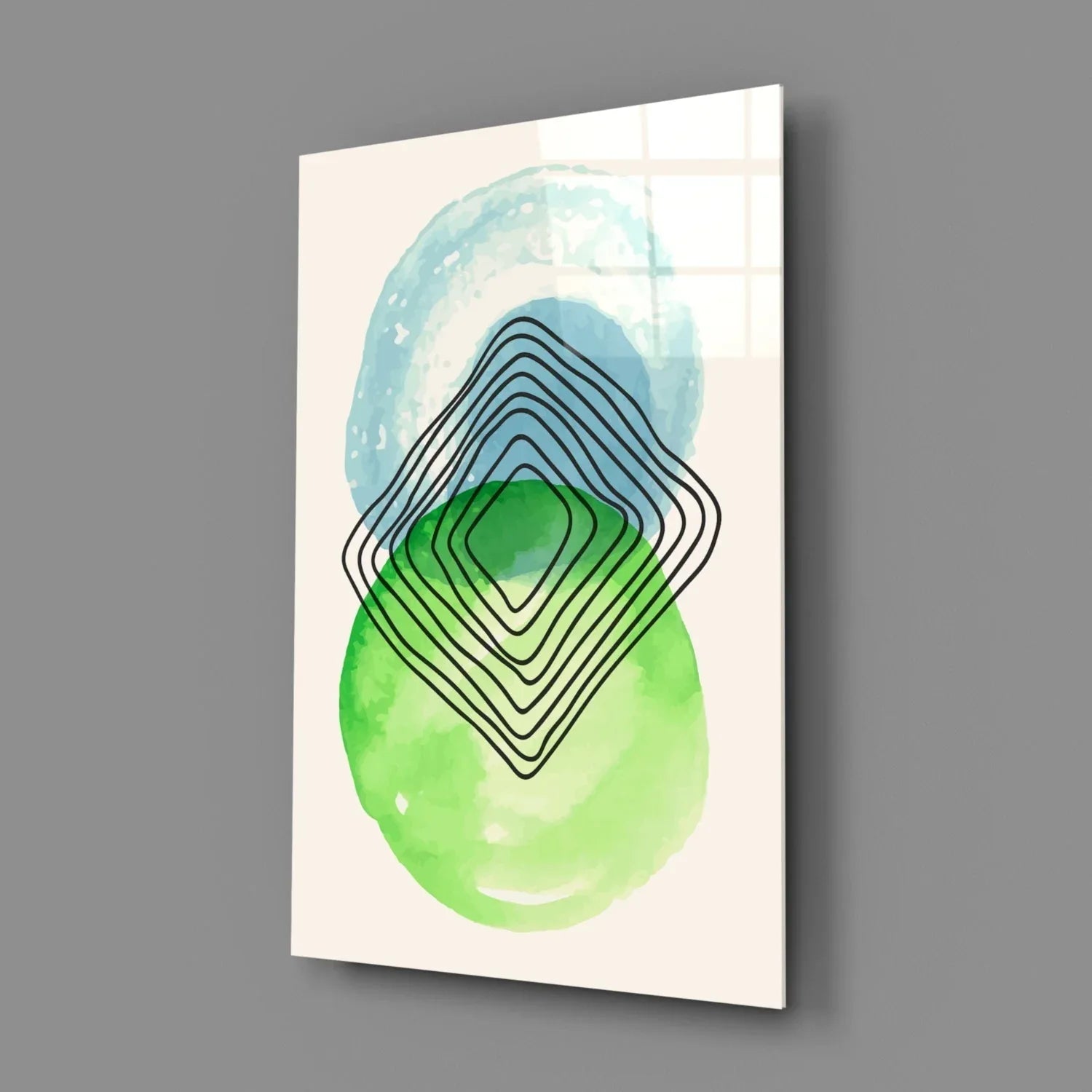 Abstract Circles Glass Wall Art - LUXARTDECO