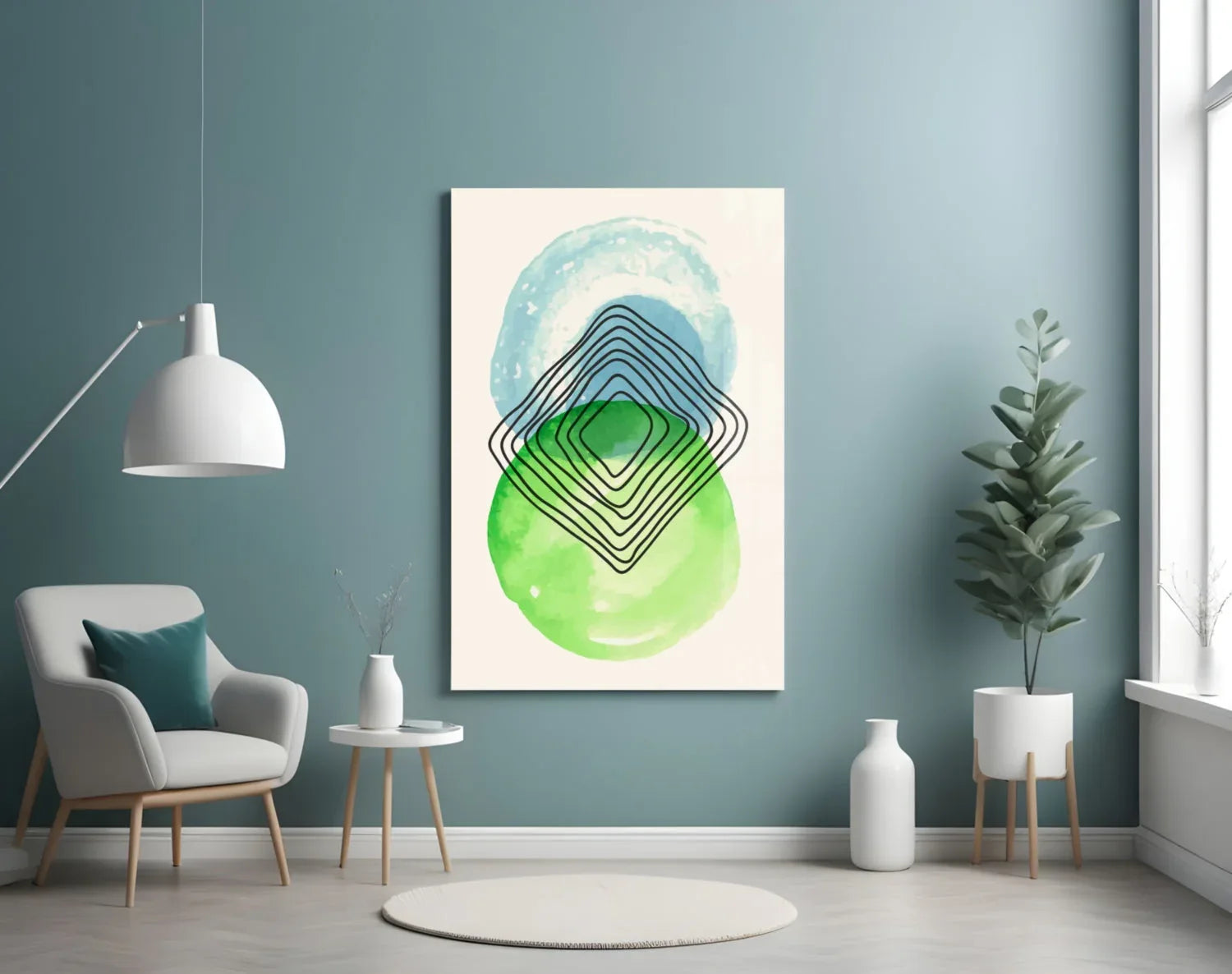 Abstract Circles Glass Wall Art - LUXARTDECO