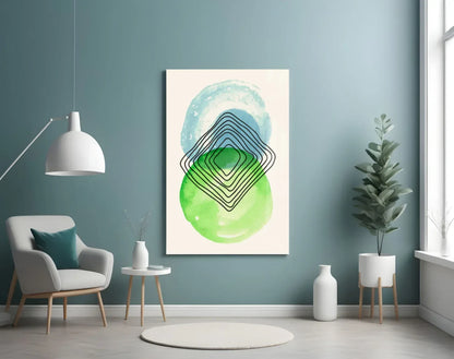 Abstract Circles Glass Wall Art - LUXARTDECO