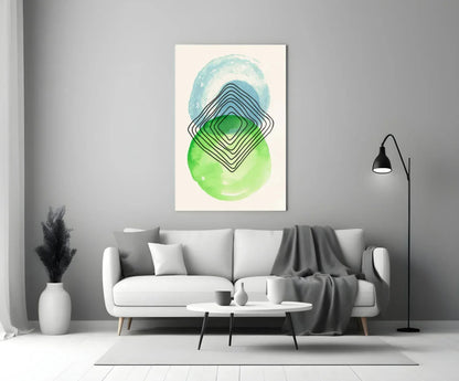 Abstract Circles Glass Wall Art - LUXARTDECO