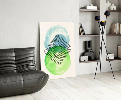 Abstract Circles Glass Wall Art - LUXARTDECO