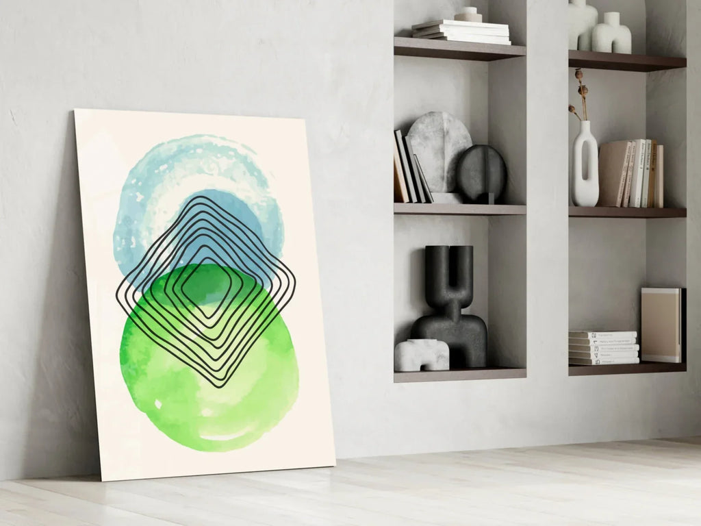 Abstract Circles Glass Wall Art - LUXARTDECO