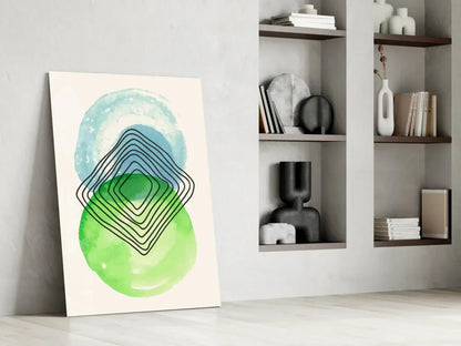 Abstract Circles Glass Wall Art - LUXARTDECO