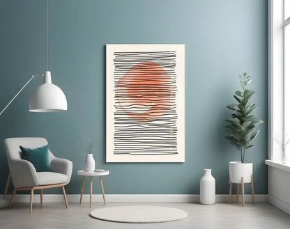Abstract Sunset Glass Wall Art - LUXARTDECO