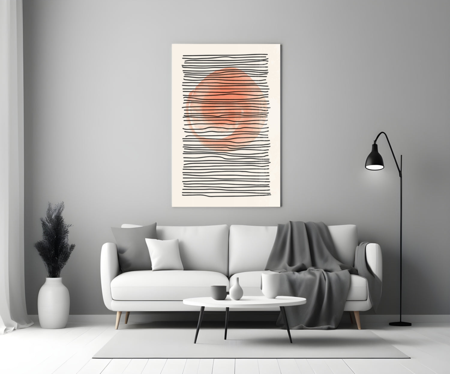 Abstract Sunset Glass Wall Art