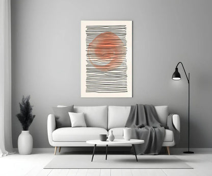 Abstract Sunset Glass Wall Art - LUXARTDECO