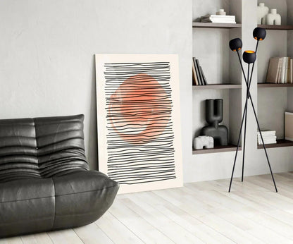 Abstract Sunset Glass Wall Art - LUXARTDECO