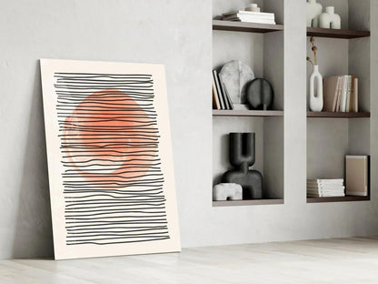 Abstract Sunset Glass Wall Art - LUXARTDECO
