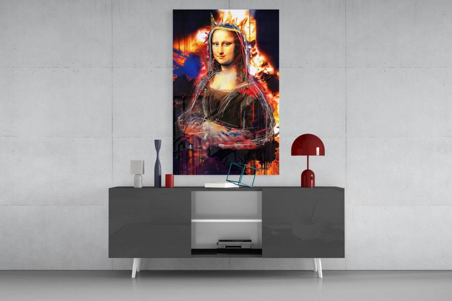 Queen Mona Lisa Glass Wall Art