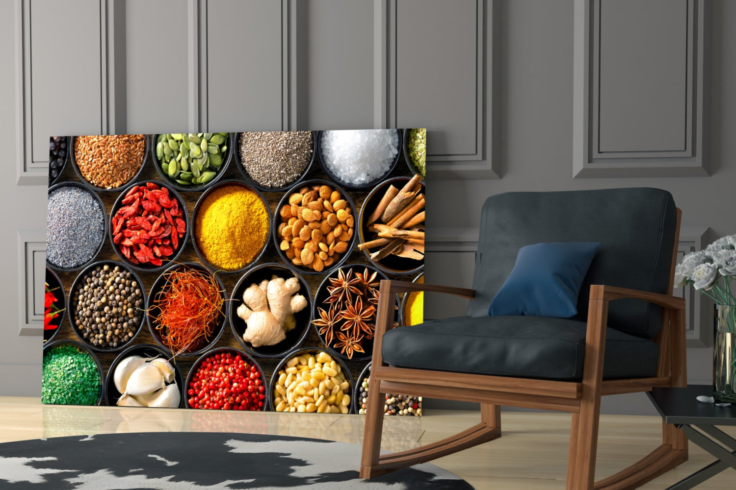 Spices Glass Wall Art