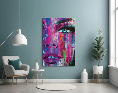 Woman Eye Glass Wall Art - LUXARTDECO