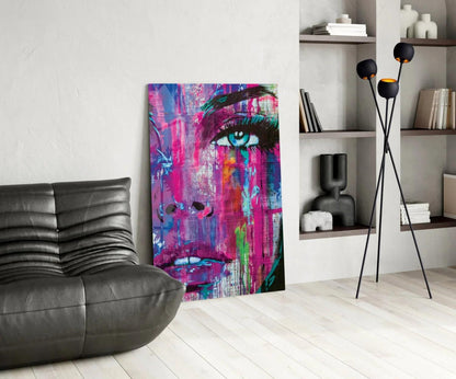 Woman Eye Glass Wall Art - LUXARTDECO