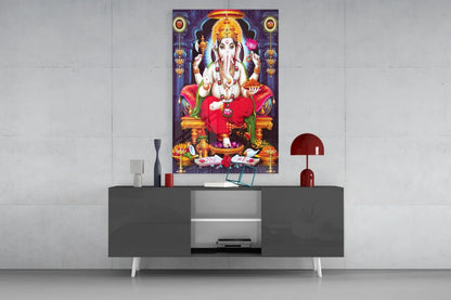 Ganesha Glass Wall Art - LUXARTDECO