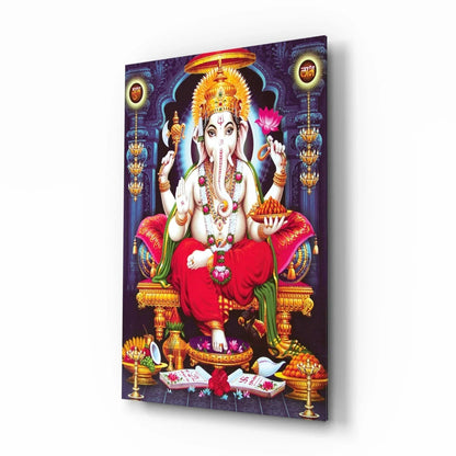 Ganesha Glass Wall Art - LUXARTDECO